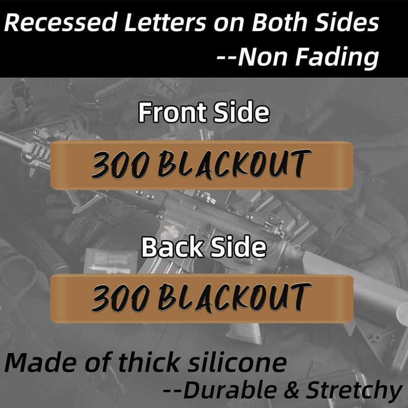 Magsaddle 12 Pack .300 Blackout Magazine Marking Bands .300 BLK .300BO Caliber Identification Holster Accessories - Image 3